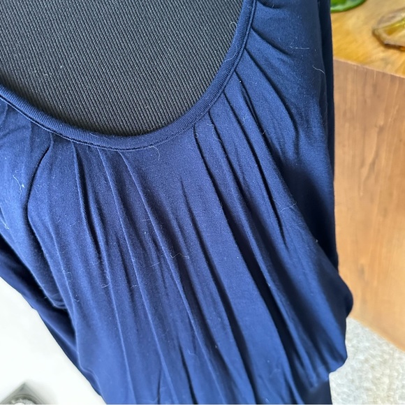 Beautiful Design History Long navy Blue Tunis with front pleats EUC Large - Picture 6 of 6